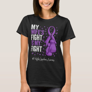 Purple Ribbon Wife Hodgkins Lymphoma Awareness T-Shirt