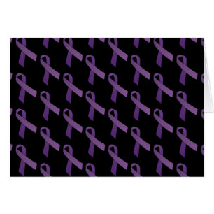 Purple Ribbons Tiled Pattern Cards