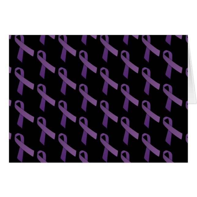 Purple Ribbons Tiled  Pattern Cards (Front Horizontal)