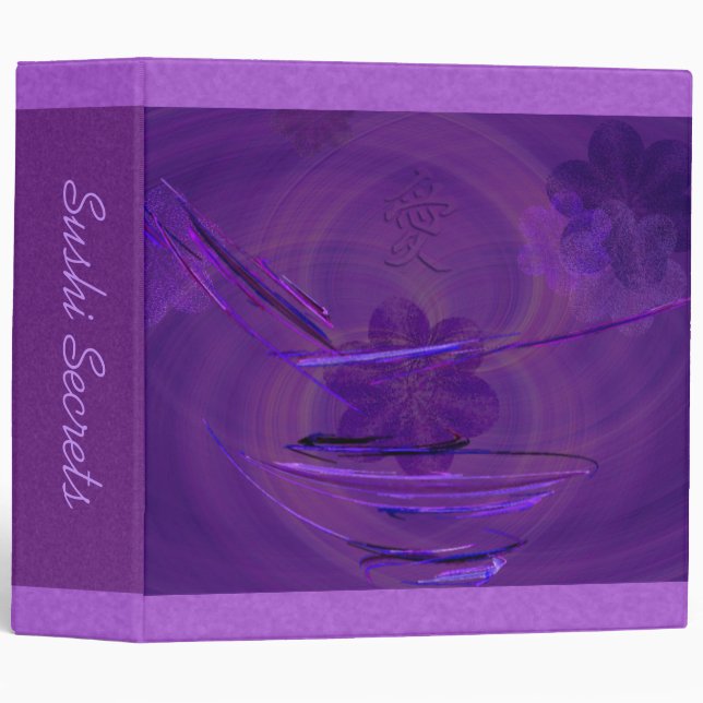 Purple Rice Bowl Abstract Art Binder (Front/Spine)