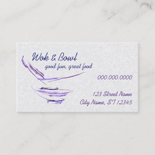 Purple Rice Bowl Standard Card Business Card Templates
