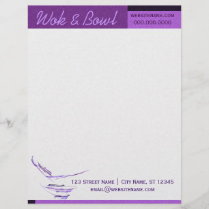 Purple Rice Bowl Abstract Art Letterhead