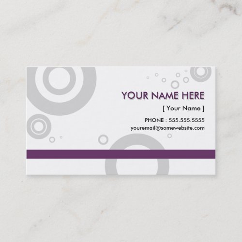 purple rings business card