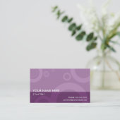 purple rings business card (Standing Front)