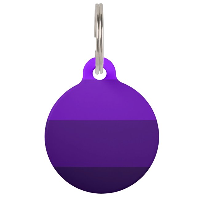 Purple Riot Round Pet Tag (Front)