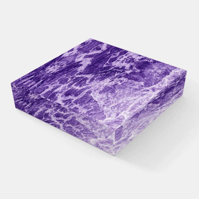 Purple River Paperweight (Angled)