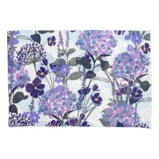 PURPLE RLOWERS PILLOW CASE