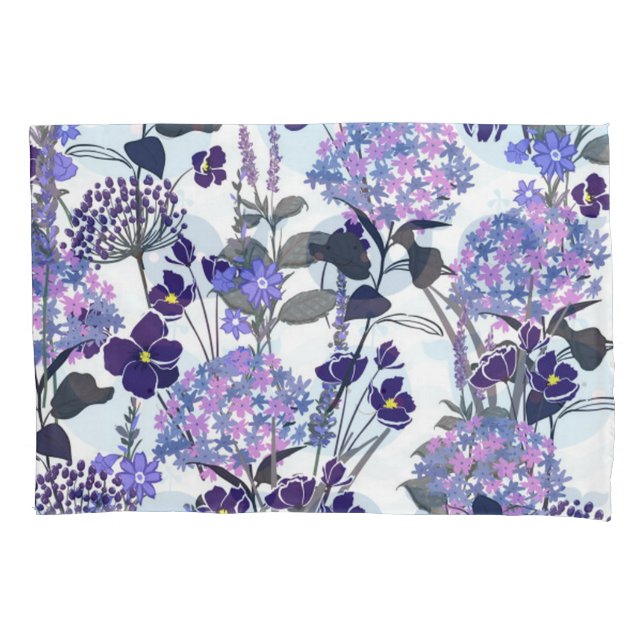 PURPLE RLOWERS PILLOW CASE (Front)