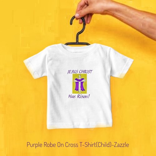 Purple Robe On Cross Baby T_Shirt