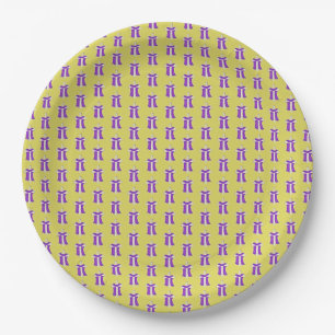Purple Robe on Cross Paper Plates