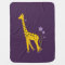 Purple Roller Skating Funny Cartoon Giraffe