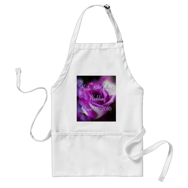 Purple Rose Adult Apron (Front)