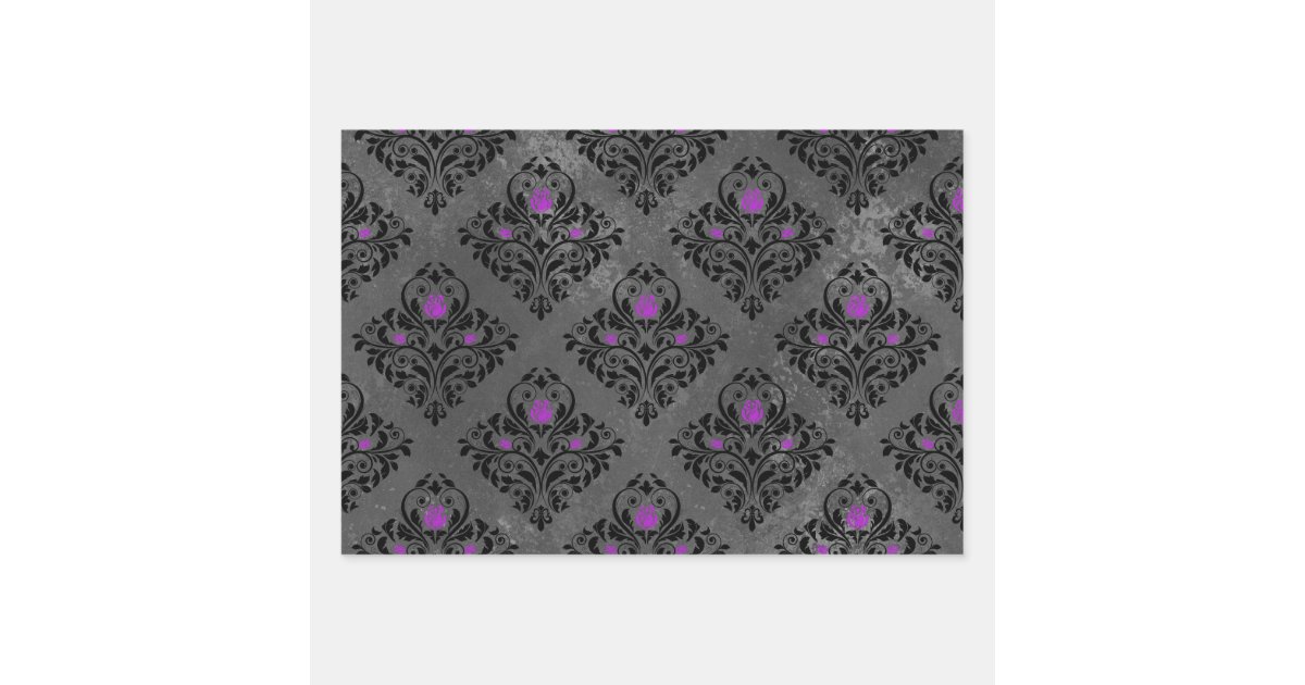 Spiderweb on Purple Halloween Craft or Gift Wrapping Paper, Zazzle