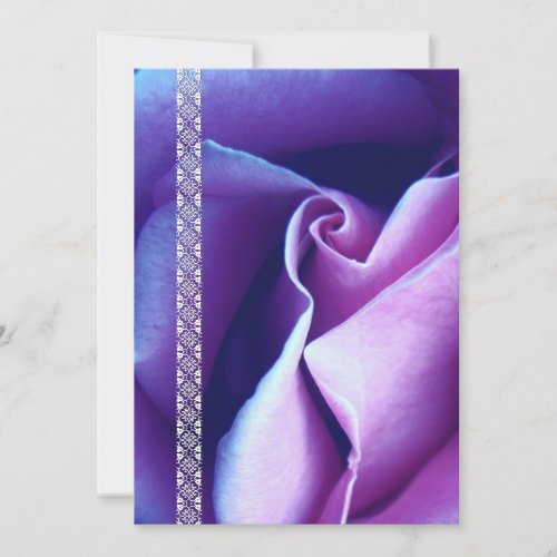 PURPLE Rose and Lace Wedding Template Ver 2 G901 Cards