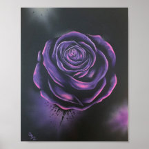 "Purple Rose" Art Poster Print