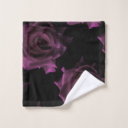 Purple Rose Bath Towel Set Zazzle