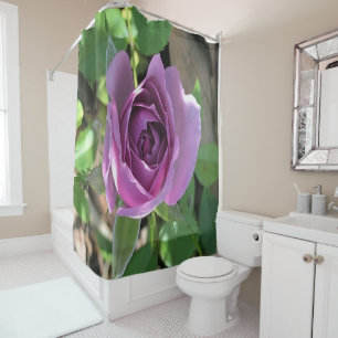 Purple Rose Bloom Shower Curtain – Garden Floral