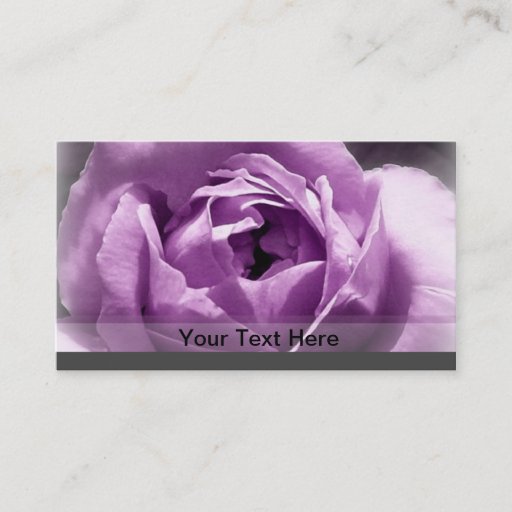 Customizable Purple rose business card template