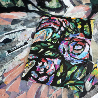 Purple Rose Collage                                Postcard