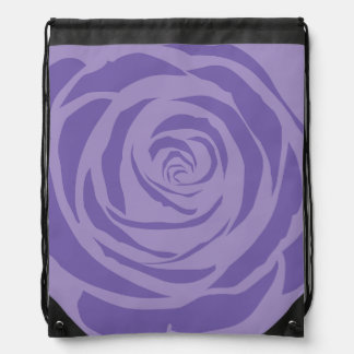 Purple rose Drawstring Bag