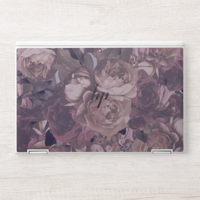 Purple Rose Fantasy HP Laptop Skin (Front)