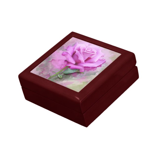   Purple Rose Floral  Gift Box (Side)
