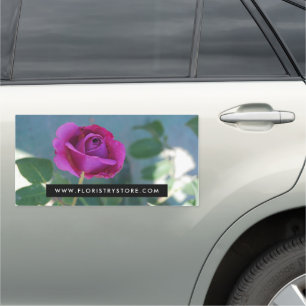 Purple Rose, Floristry Car Magnet