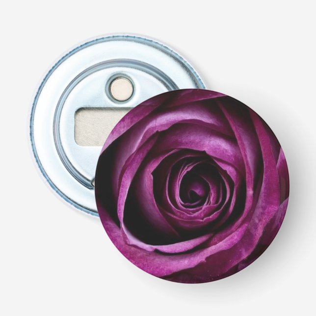Purple rose flower bottle opener (Front)