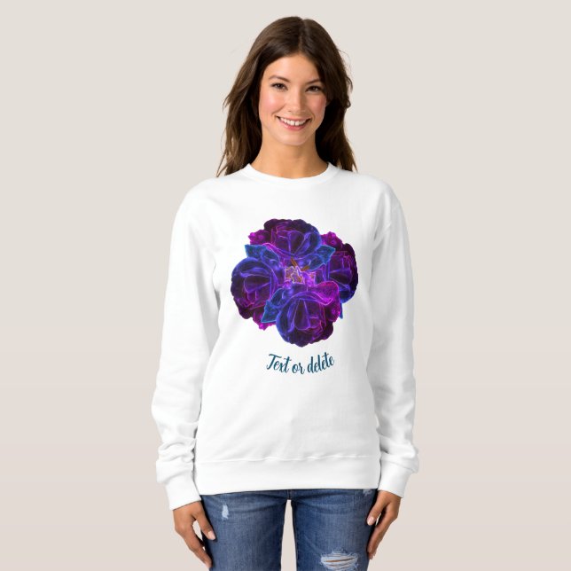 Purple Rose Flower Bouquet Personalized Sweatshirt (Front Full)