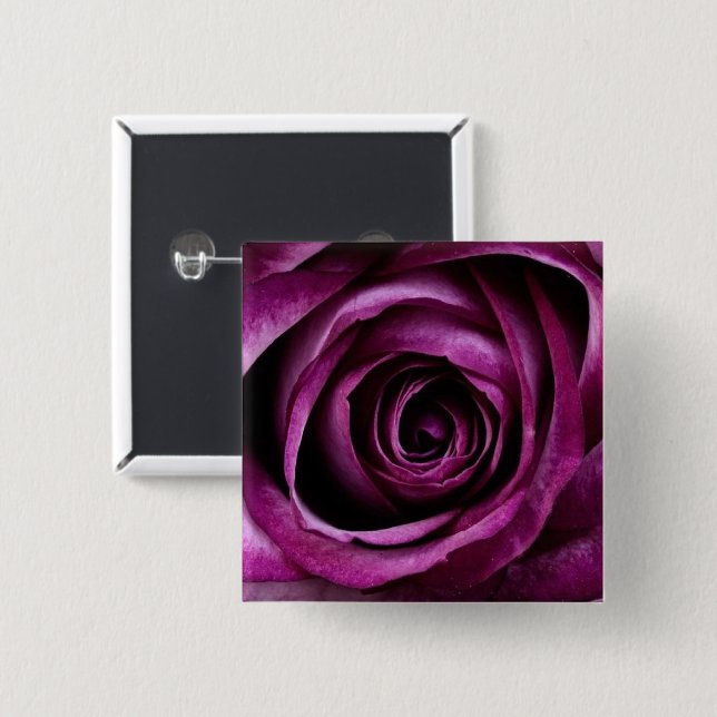 Purple rose flower button (Front & Back)