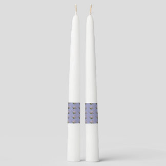 Purple rose funeral memorial taper candle