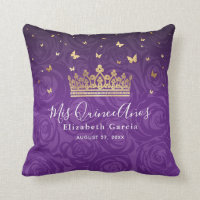 Purple Rose Gold Crown Quinceanera Mis Quince Anos
