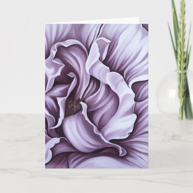 Purple Rose Greeting Card (Front)