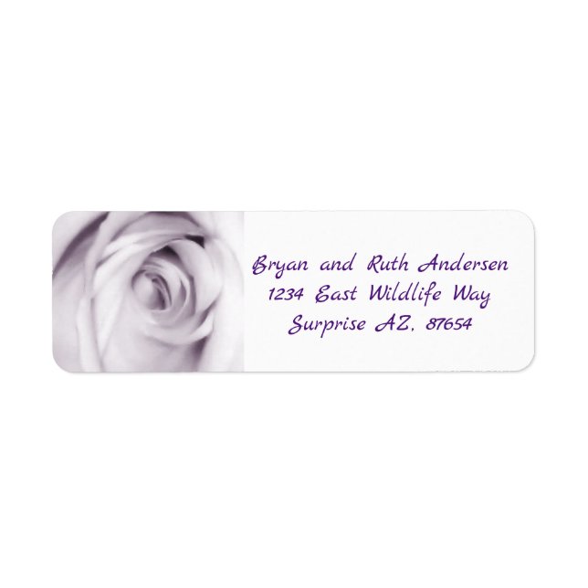 Purple rose label (Front)
