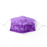 Purple Rose Lavender Watercolor Floral Pattern Adult Cloth Face Mask