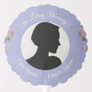 Purple rose memorial balloon
