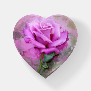 Purple rose paperweight. paperweight