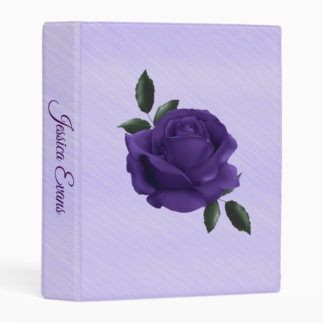 Purple Rose Personal Mini Binder (Front/Spine)
