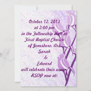 Purple Rose Personalized RSVP Event Cards