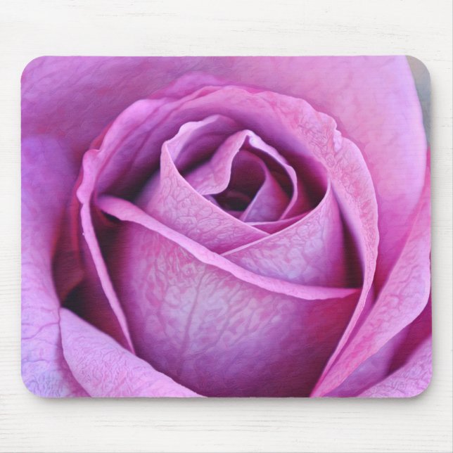 Purple Rose Petal Art Mouse Pad (Front)