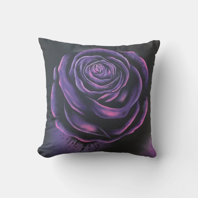 "Purple Rose" Pillow Bedware (Front)