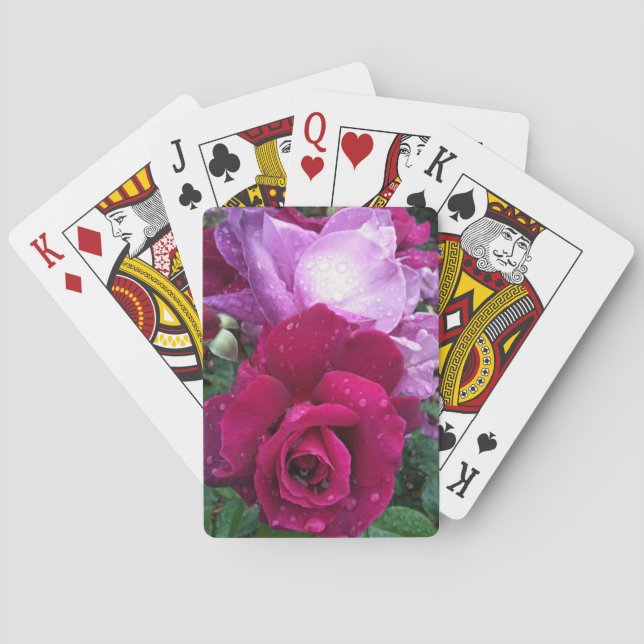 Purple rose poker cards (Back)