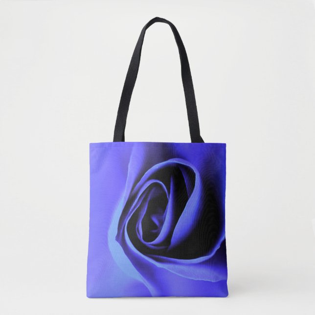 Purple Rose Print Tote Bag (Front)