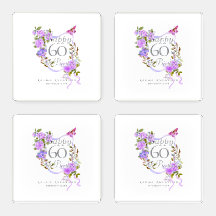 Purple Rose Ribbon 60th Birthday