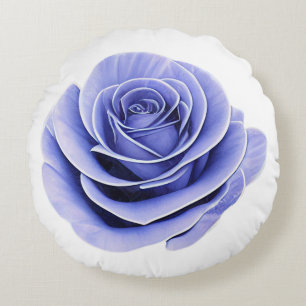 Purple Rose Round Pillow
