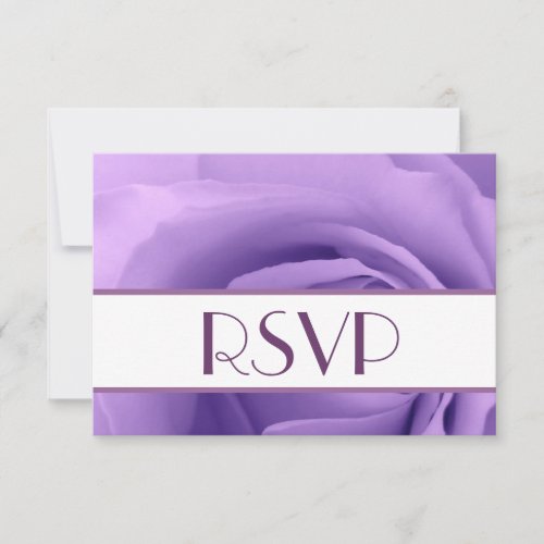 Purple Rose RSVP Wedding Response