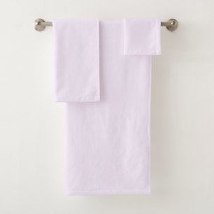 Purple Rose Soft Pale White Pastel Solid Color Bath Towel Set