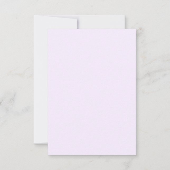 Purple Rose Soft Pale White Pastel Solid Color Card (Front)