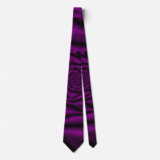 Purple Rose Spiral Tie (Front)