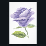 Purple Rose Stationery<br><div class="desc">The image was created with watercolor on cold press paper.</div>